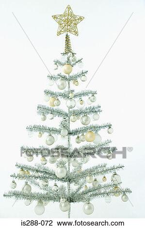 Silver christmas tree View Large Photo Image Stock Image - Silver christmas tree. Fotosearch