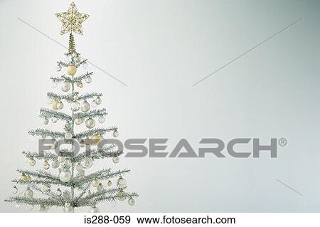 Stock Photo - Silver christmas tree. Fotosearch