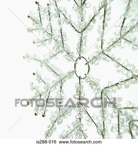 Stock Photograph - Silver snowflake decoration. Fotosearch