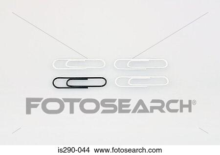 Black and white paperclips View Large Photo Image Picture - Black and white paperclips. Fotosearch