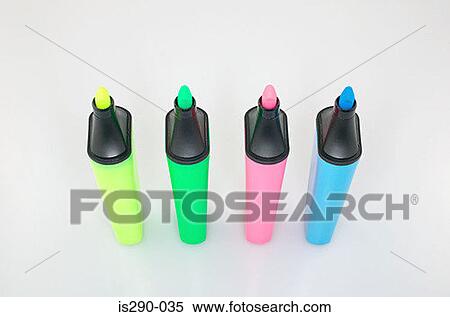 Four highlighters View Large Photo Image Stock Photography - Four highlighters. Fotosearch