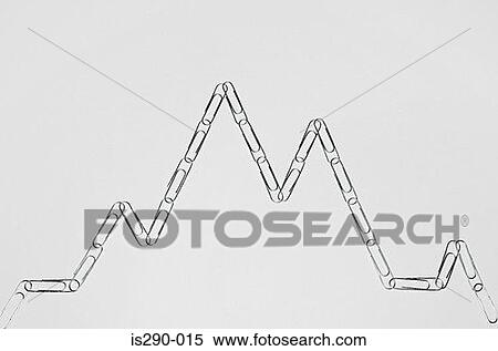 Paper clips arranged like a graph View Large Photo Image Stock Photography - Paper clips arranged like a graph. Fotosearch