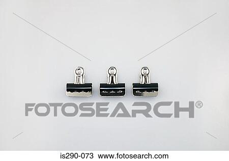 Three binder clips View Large Photo Image Stock Image - Three binder clips. Fotosearch