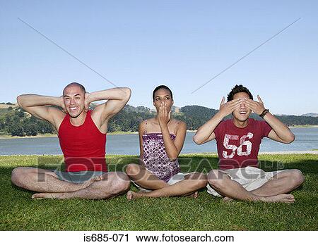 Friends in different poses View Large Photo Image Stock Image - Friends in different poses. Fotosearch