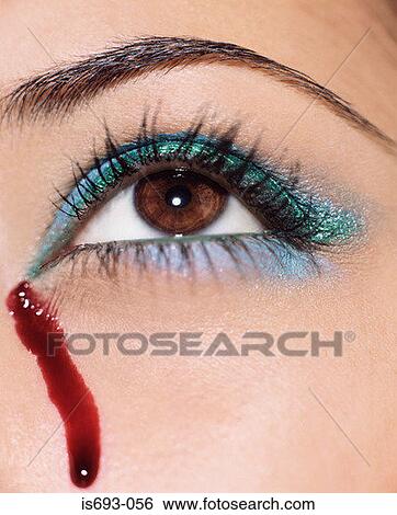 Woman crying blood View Large Photo Image Stock Photograph - Woman crying blood. Fotosearch