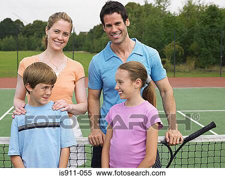 Family on tennis court View Large Photo Image Stock Photography - Family on tennis court. Fotosearch