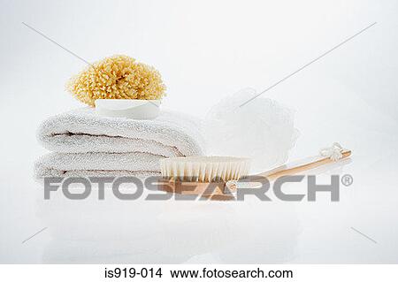 A back brush and towel View Large Photo Image Picture - A back brush and towel. Fotosearch