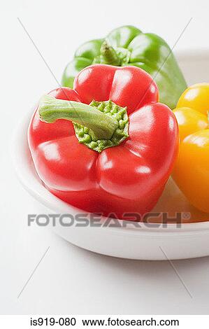 Bell peppers in a bowl View Large Photo Image Stock Image - Bell peppers in a bowl. Fotosearch