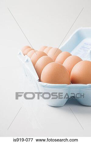 Eggs in a carton View Large Photo Image Stock Photo - Eggs in a carton. Fotosearch