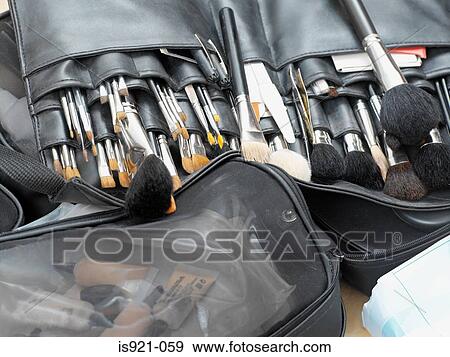 Stock Photo - Make-up and brushes. Fotosearch