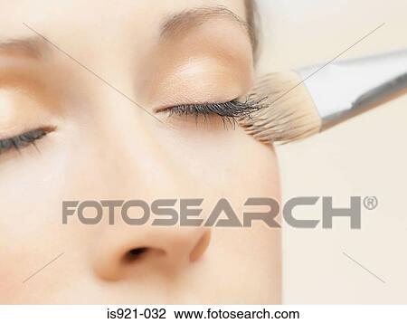 Woman having foundation applied View Large Photo Image Stock Image - Woman having foundation applied. Fotosearch