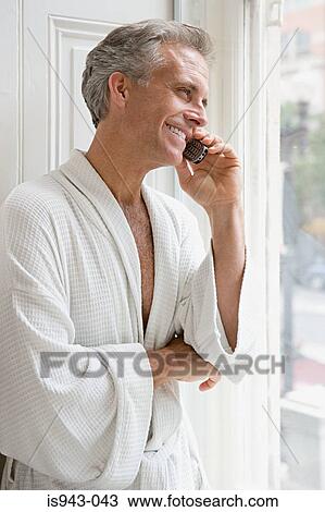Mature man on mobile phone View Large Photo Image Stock Image - Mature man on mobile phone. Fotosearch