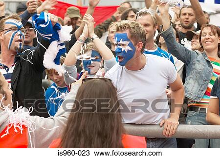 Aggressive man in football crowd View Large Photo Image Stock Image - Aggressive man in football crowd. Fotosearch