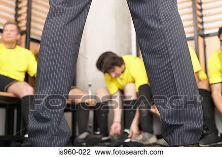 Coach in the changing room View Large Photo Image Stock Image - Coach in the changing room. Fotosearch