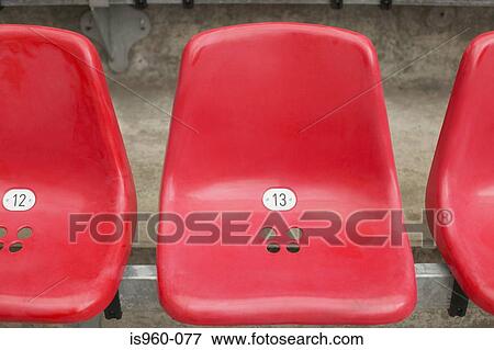 Empty stadium seats View Large Photo Image Stock Photo - Empty stadium seats. Fotosearch