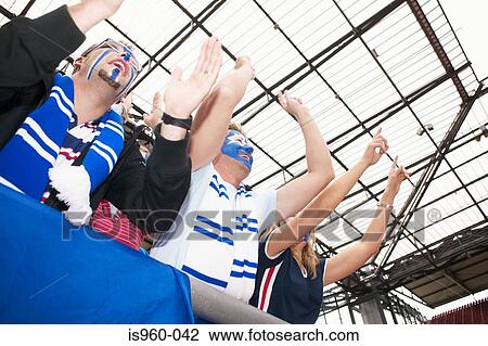 Stock Image - Football fans. Fotosearch