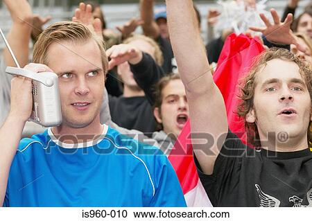Stock Image - Football supporters. Fotosearch