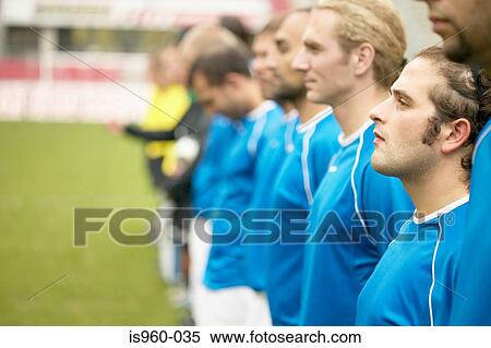 Footballers in line View Large Photo Image Stock Photography - Footballers in line. Fotosearch