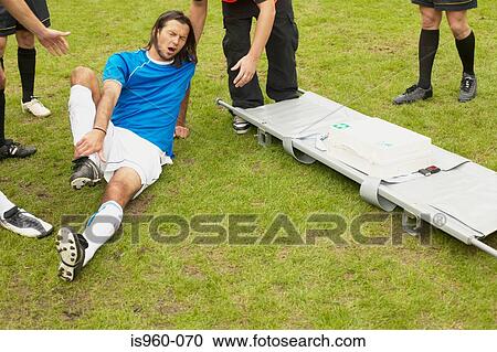 Injured footballer View Large Photo Image Stock Image - Injured footballer. Fotosearch