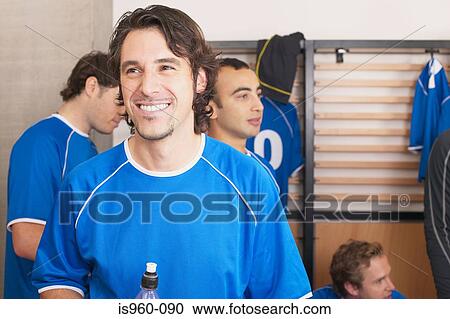 Smiling footballer View Large Photo Image Stock Image - Smiling footballer. Fotosearch