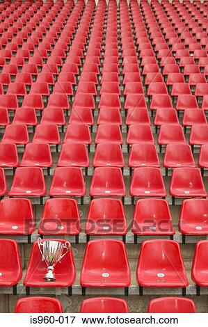 Trophy left in a football stadium View Large Photo Image Stock Photo - Trophy left in a football stadium. Fotosearch