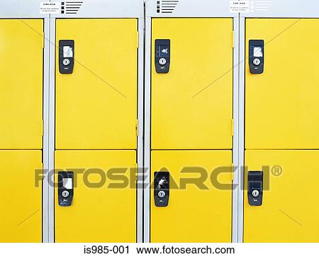 Yellow lockers View Large Photo Image Stock Image - Yellow lockers. Fotosearch