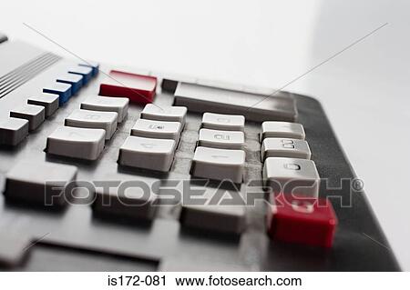 Stock Image - Close up of a calculator. Fotosearch