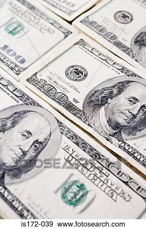 Stock Photo - Hundred dollar bills. Fotosearch