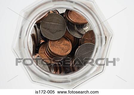 Stock Photography - Jar of coins. Fotosearch