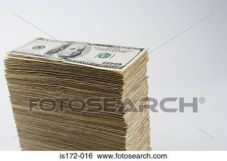 Stack of hundred dollar bills View Large Photo Image Stock Photograph - Stack of hundred dollar bills. Fotosearch