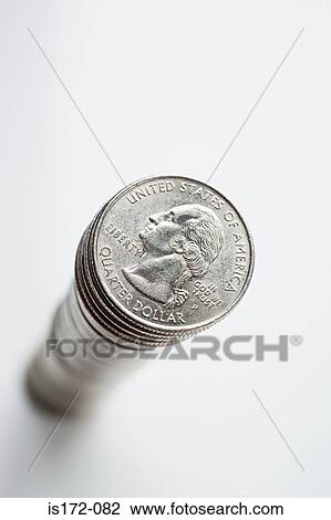 Stack of quarter dollars View Large Photo Image Stock Image - Stack of quarter dollars. Fotosearch