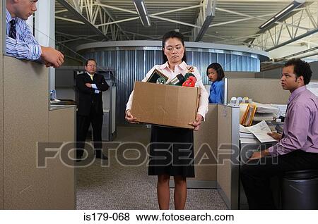 Stock Photo - Fired businesswoman. Fotosearch