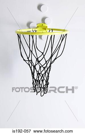 Stock Photo - Basketball hoop on the wall. Fotosearch