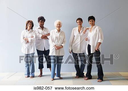 Stock Photo - Portrait of five women. Fotosearch