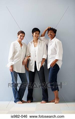 Portrait of three women View Large Photo Image Stock Photograph - Portrait of three women. Fotosearch