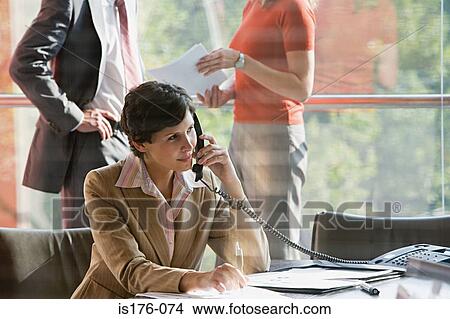 Businesswoman on telephone View Large Photo Image Picture - Businesswoman on telephone. Fotosearch