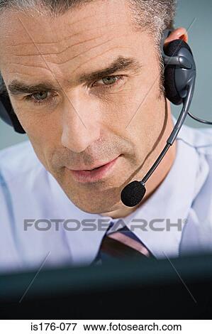 Telephonist View Large Photo Image Stock Photo - Telephonist. Fotosearch