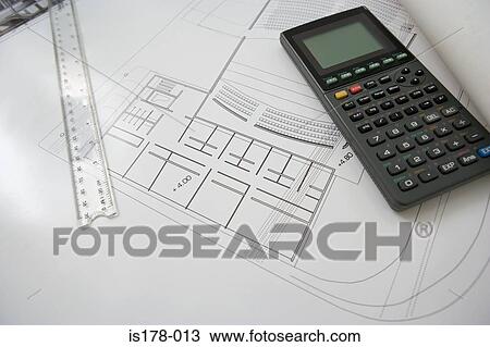 Calculator and architectural plans View Large Photo Image Stock Image - Calculator and architectural plans. Fotosearch