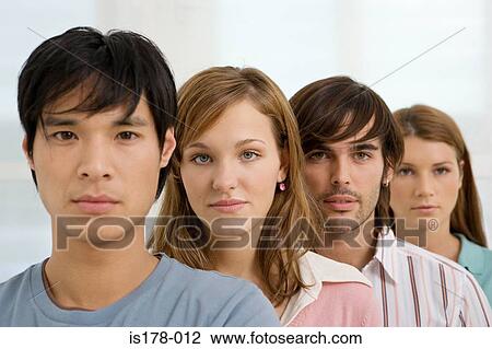 Colleagues in a row View Large Photo Image Stock Image - Colleagues in a row. Fotosearch