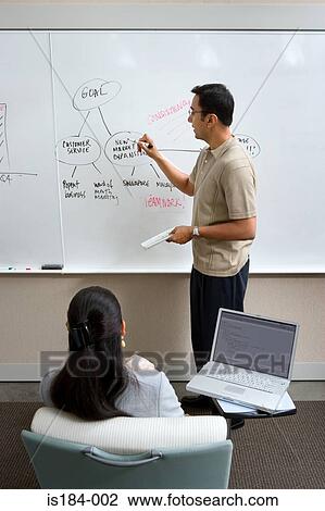 Stock Image - Man giving a presentation. Fotosearch