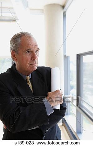 Stock Image - Portrait of a senior businessman. Fotosearch