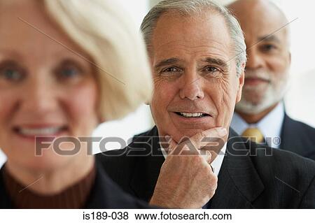 Stock Photo - Portrait of three ceo's. Fotosearch