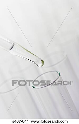 Picture - Dropper filling test tubes. Fotosearch