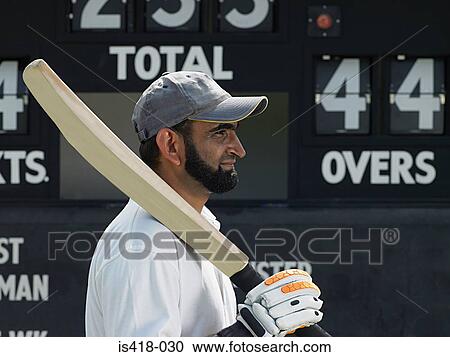 Stock Image - Cricketer. Fotosearch