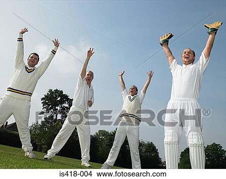 Cricketers View Large Photo Image Picture - Cricketers. Fotosearch