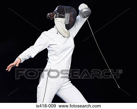 Female fencer View Large Photo Image Stock Photo - Female fencer. Fotosearch