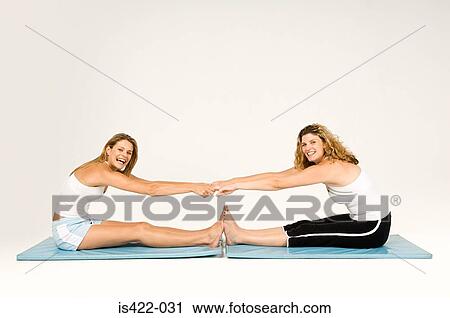 Stock Image - Women stretching. Fotosearch