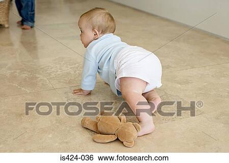Crawling baby View Large Photo Image Stock Photograph - Crawling baby. Fotosearch