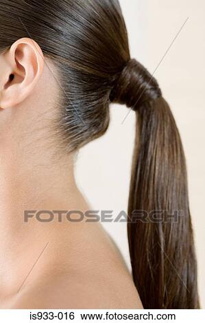 Woman with ponytail View Large Photo Image Stock Photograph - Woman with ponytail. Fotosearch