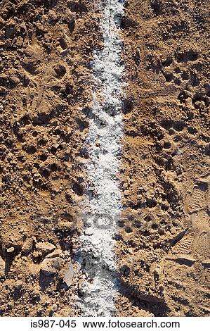 Chalk line on a baseball field View Large Photo Image Stock Photography - Chalk line on a baseball field. Fotosearch